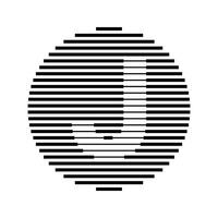 j alphabet lettre logo rond cercle ligne abstrait optique illusion Bande demi-teinte symbole icône vecteur