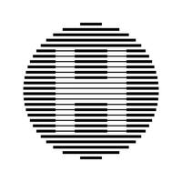 h alphabet lettre logo rond cercle ligne abstrait optique illusion Bande demi-teinte symbole icône vecteur