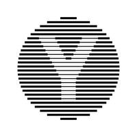 y alphabet lettre logo rond cercle ligne abstrait optique illusion Bande demi-teinte symbole icône vecteur