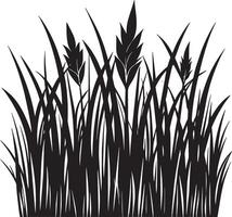 herbe silhouette illustration noir et blanc illustration vecteur