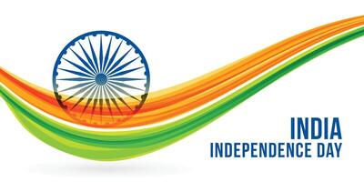 nationale Liberté Indien indépendance journée bannière conception vecteur