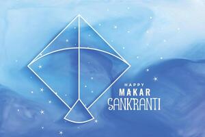 makar sankranti aquarelle bleu Contexte vecteur