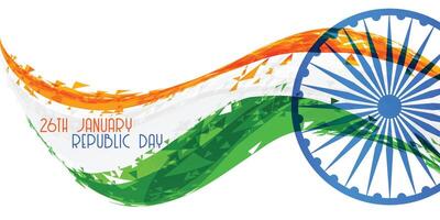 abstrait Indien république journée drapeau bannière conception vecteur