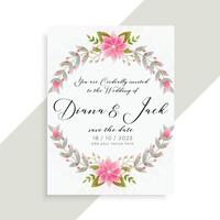 floral mariage invitation carte élégant modèle vecteur