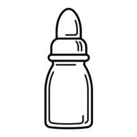 élégant contour icône de une bébé bouteille dans , parfait pour lié au nourrisson conceptions. vecteur