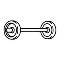 lisse contour icône de une haltère dans , parfait pour aptitude ou Gym conceptions. vecteur
