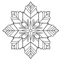 croustillant flocon de neige icône dans minimaliste style. vecteur