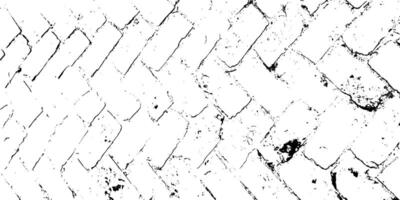 une ensemble de quatre différent textures de brique mur, une noir et blanc dessin de une brique mur, une noir et blanc dessin de une à motifs mur, grunge texture vecteur