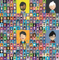 Ensemble d&#39;avatars colorés de personnages vecteur