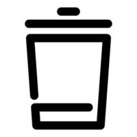 poubelle icône, Facile icône qualité interface vecteur