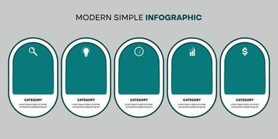 infographie simple moderne nos missions vecteur