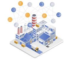 industrie de l'usine intelligente avec intelligence artificielle vecteur