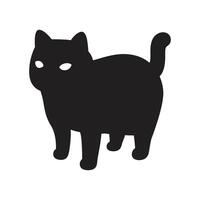 chat chaton icône logo calicot animal de compagnie race personnage dessin animé griffonnage symbole illustration noir conception vecteur