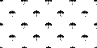 parapluie sans couture modèle pluie isolé griffonnage dessin animé tuile fond d'écran répéter Contexte illustration noir conception vecteur