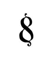 chiffre. vecteur. logotype de l'entreprise. icône du site. numéro distinct de l'alphabet russe. style ancien gothique néo-russe des 17-19 siècles.