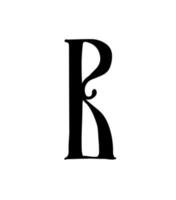 lettre latine. vecteur. logotype de l'entreprise. icône du site. lettre séparée de l'alphabet. style ancien gothique néo-russe des 17-19 siècles. vecteur