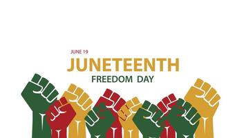 juneteenth abstrait Contexte conception, liberté journée vecteur