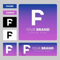 lettre F logo l'image de marque, logo ensemble moderne, professionnel logo vecteur