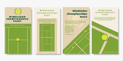 Wimbledon championnats début affiche vecteur