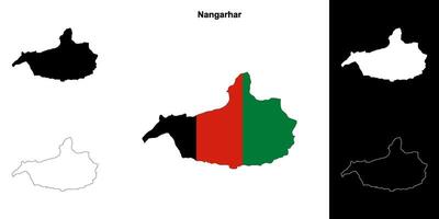 nangarhar Province contour carte ensemble vecteur