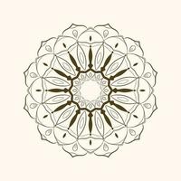 art de mandala de dessin au trait vecteur