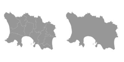 Jersey carte avec administratif divisions. illustration. vecteur