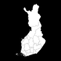 Finlande carte avec Régions. illustration. vecteur