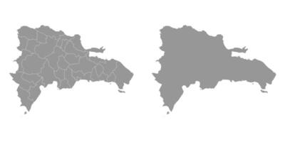 dominicain république carte avec administratif divisions. illustration. vecteur