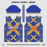 T-shirt sport conception, sublimation Jersey, prêt à imprimer. sublimation vecteur