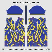 T-shirt sport conception, sublimation Jersey, prêt à imprimer. sublimation vecteur