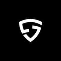lettre sg ou gs monogramme logo icône abstrait symbole vecteur