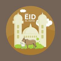 content eid Al adha bannière modèle. adapté pour social médias salutation bannière vecteur