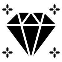 icône de glyphe de diamant vecteur