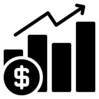 icône de glyphe d'investissement vecteur