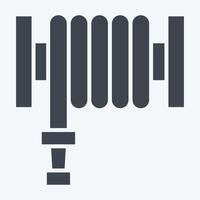 icône Feu tuyau. en relation à urgence symbole. glyphe style. Facile conception illustration vecteur