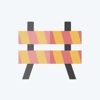 icône sécurité barrière. en relation à urgence symbole. plat style. Facile conception illustration vecteur