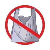 illustration de non Plastique sac vecteur