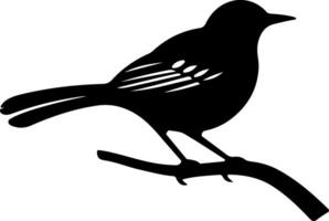 oiseau moqueur icône conception silhouette vecteur
