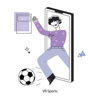 branché vr des sports vecteur