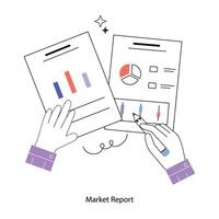 rapport de marché à la mode vecteur