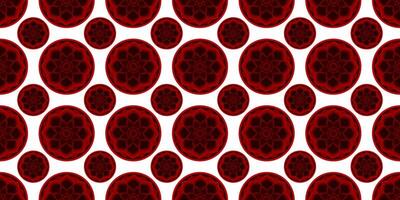 rouge et noir Couleur cercle fleur conception pour designers vecteur