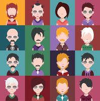 Ensemble d&#39;avatars colorés de personnages vecteur