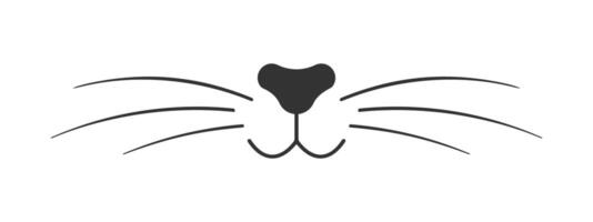 chien ou chat nez, bouche et moustaches. enseigne conception pour animal de compagnie toilettage et baignade salon ou national animaux boutique vecteur