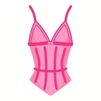 sous-vêtement élégant pour femmes ou corset rose sous-vêtements féminins sexy. concept de mode. vecteur