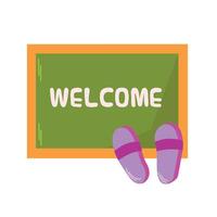 Bienvenue tapis icône clipart avatar logotype isolé illustration vecteur