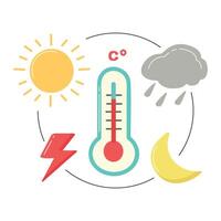 temps prévoir plat illustration vecteur