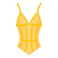 sous-vêtements élégants pour femmes ou sous-vêtements féminins sexy corset jaune. concept de mode. vecteur