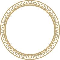 d'or rond turc ornement. ottoman cercle, anneau, Cadre. vecteur