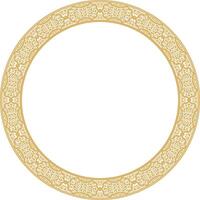 d'or rond Oriental ornement. arabe à motifs cercle de l'Iran, Irak, Turquie, Syrie. persan cadre, frontière. vecteur