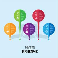 Éléments vectoriels pour infographie. Modèle de diagramme, graphique, présentation et graphique. vecteur